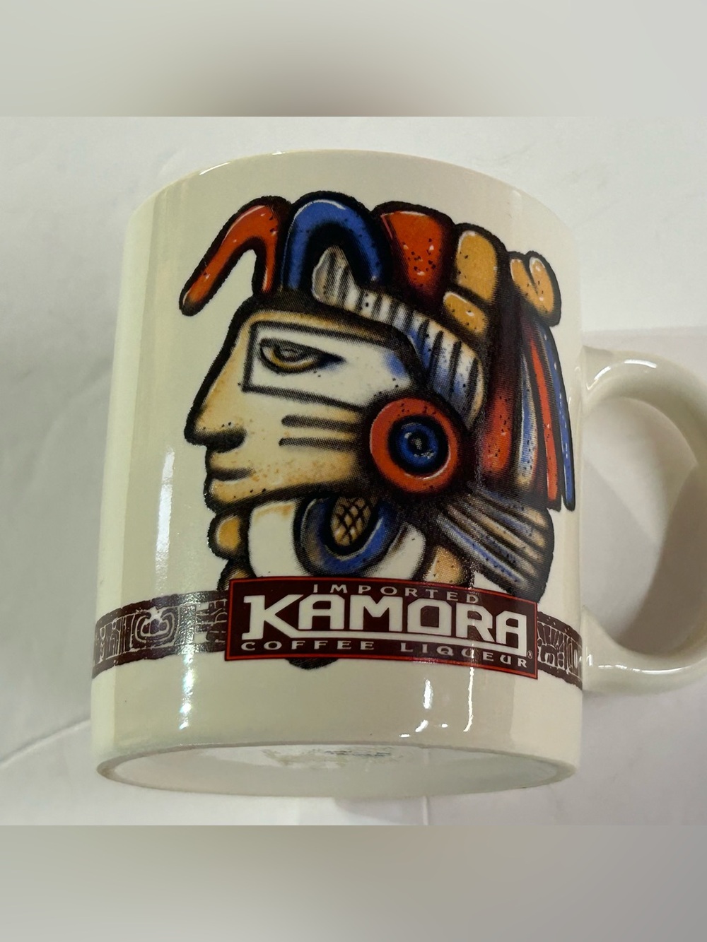 Coffee Mug Aztec Warrior Kamora Liqueur Vintage